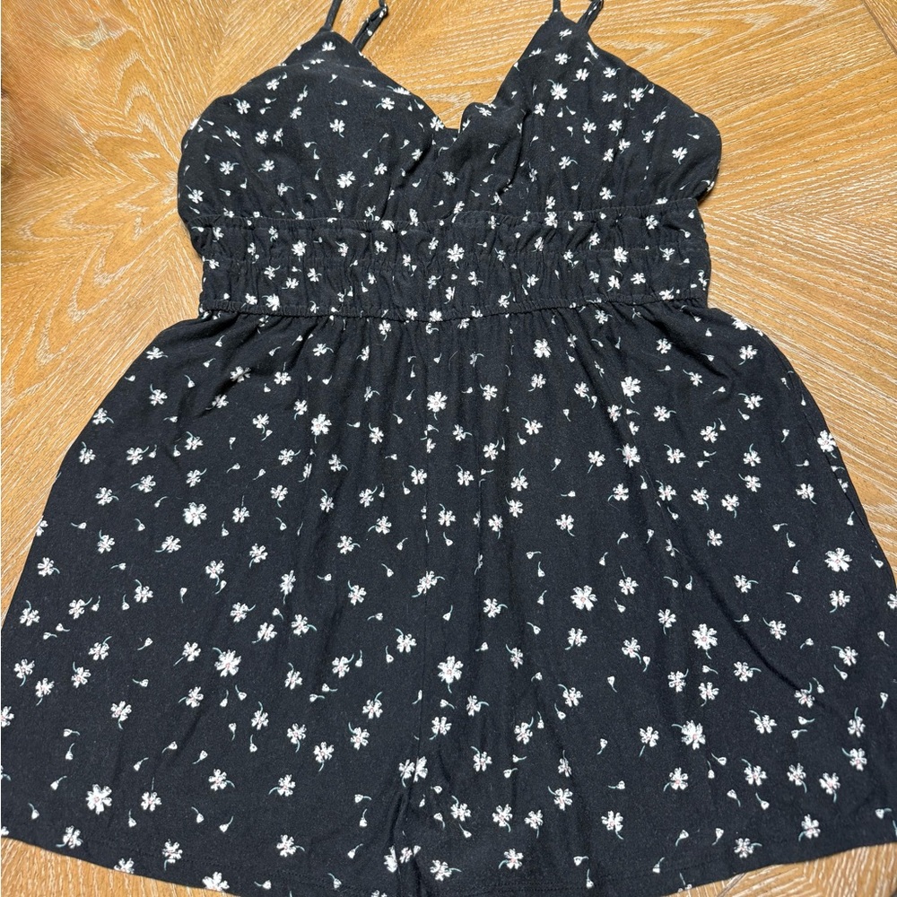 SO Black Floral Jumpsuit